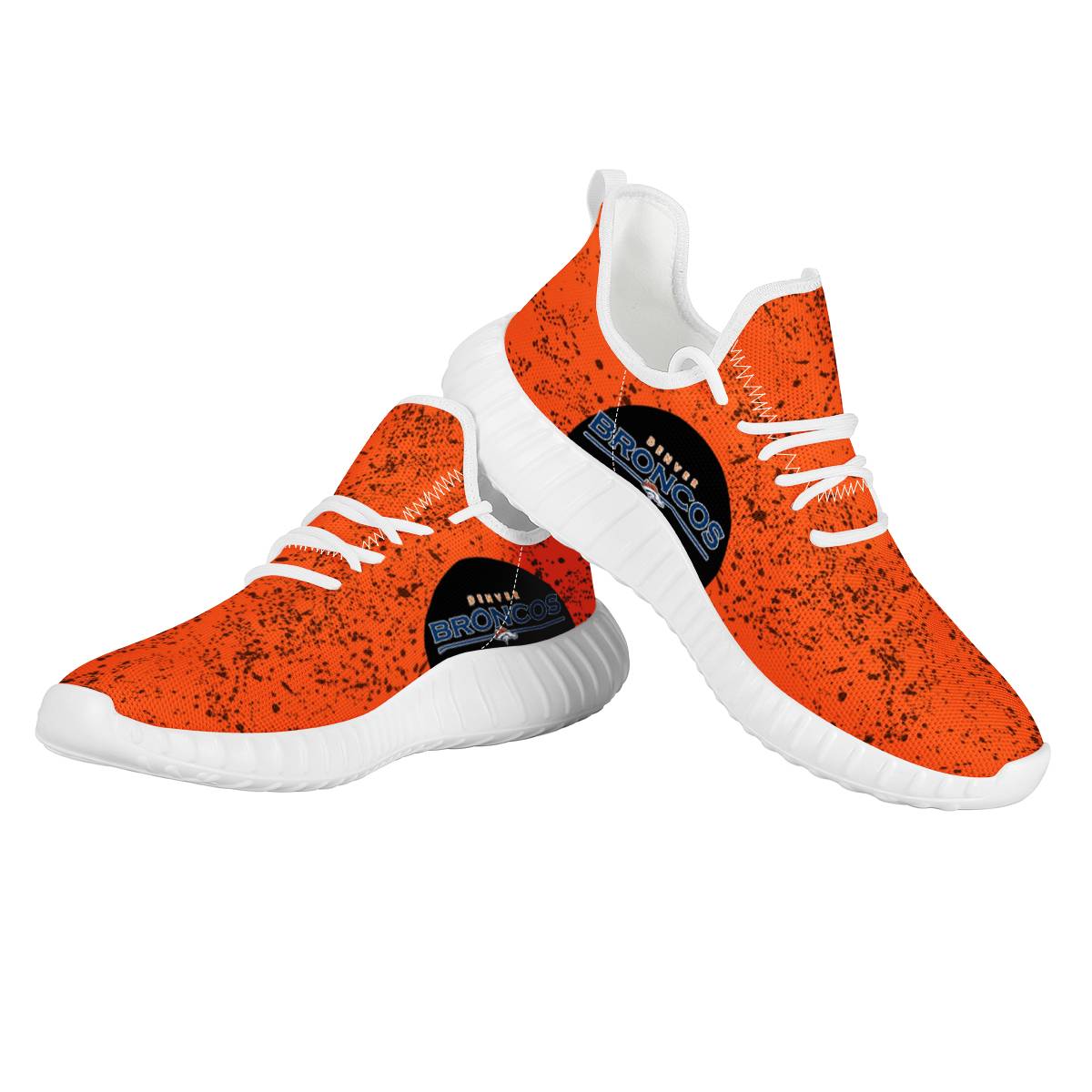 Women's Denver Broncos Mesh Knit Sneakers/Shoes 014